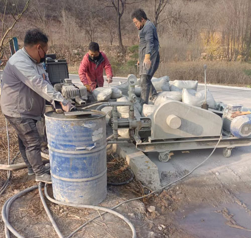 库伦路面下沉注浆